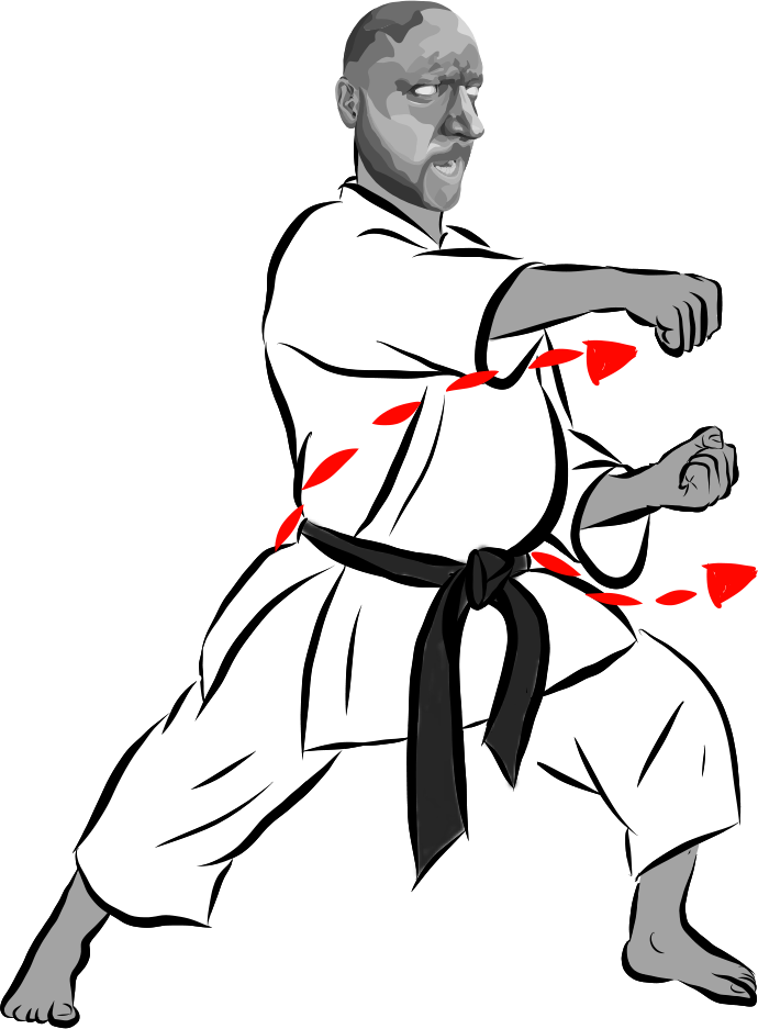 Morote tsuki (Two-hand thrust punch)
